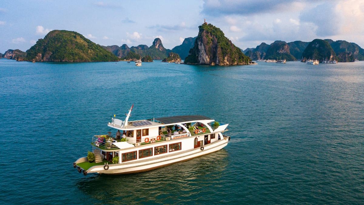 Wonder Bay Cruise Halong Bay 1 Day (Less people – Limousine transfer & luxury ship – Buffet lunch – More privacy)